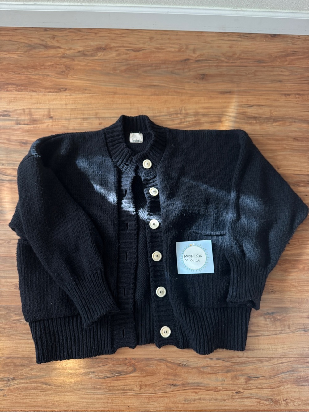 Babaa cardigan no11 black wool